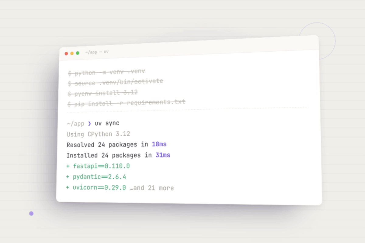 Meet uv: One Fast Tool to Replace Your Python Toolchain